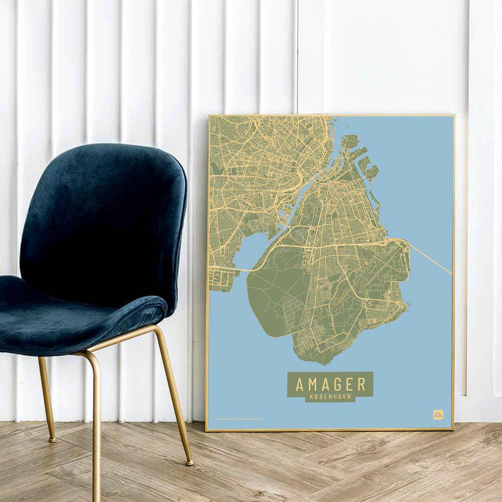 Amager by plakat grøn