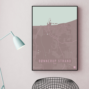 Bønnerup Strand by plakat local poster pastel