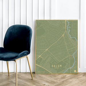 Dalum by plakat local poster grøn