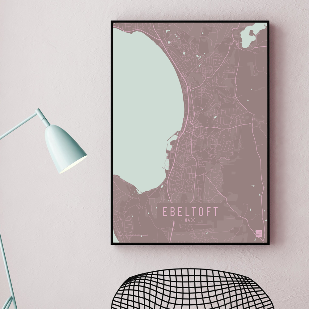 Ebeltoft by plakat local poster pastel