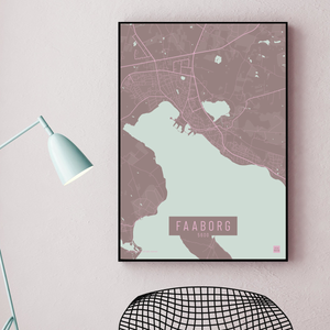 Faaborg by plakat local poster pastel