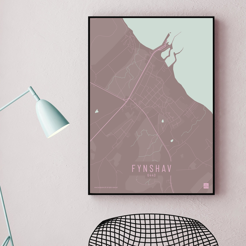 Fyn by plakat local poster pastel