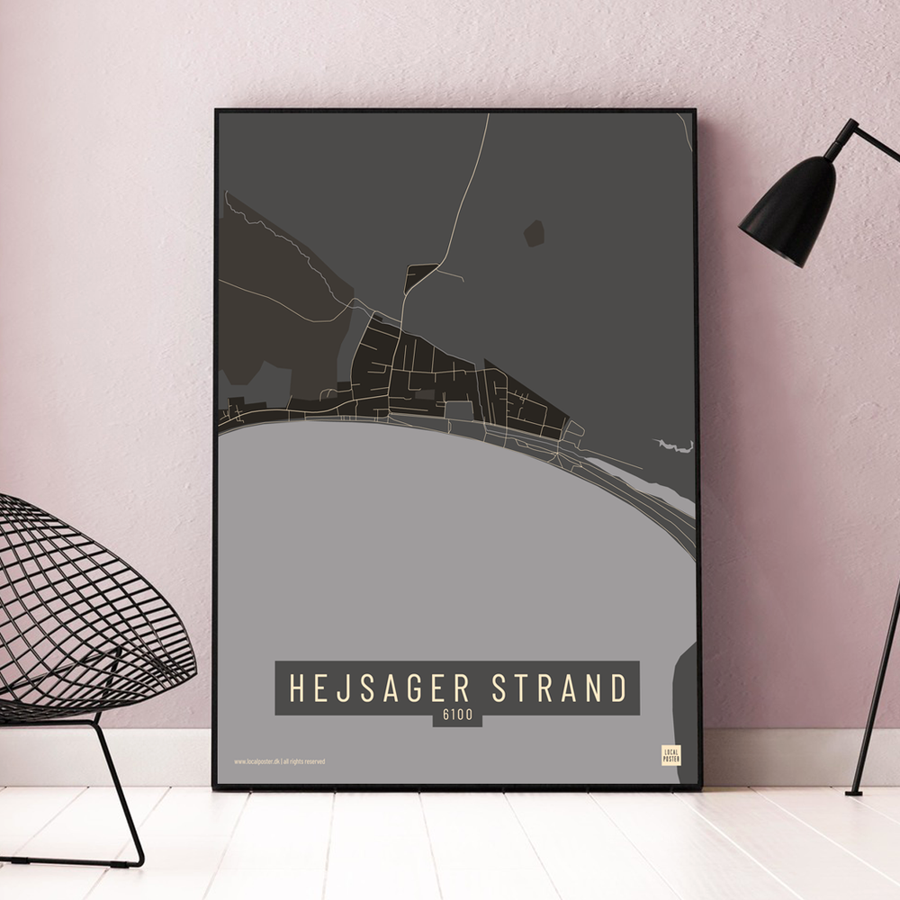 Hejsager Strand by plakat local poster