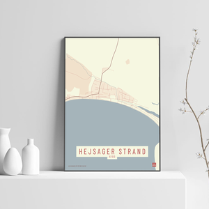 Hejsager Strand by plakat local poster