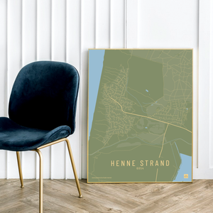 
                
                    Indlæs billede ind i galleri-fremviseren, Henne Strand by plakat local poster
                
            