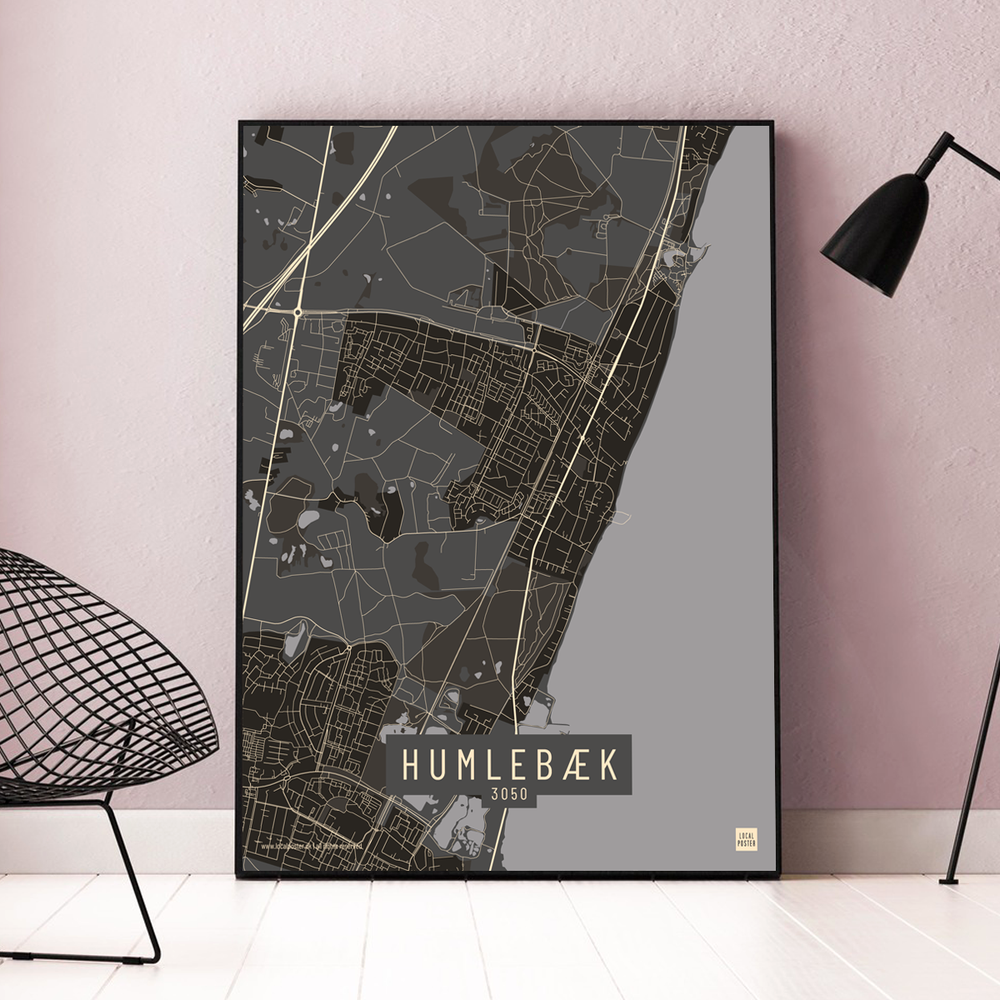 Humlebæk by plakat local poster