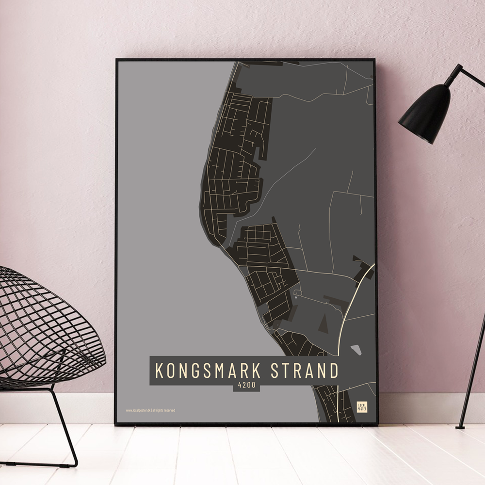 
                
                    Indlæs billede ind i galleri-fremviseren, Kongsmark Strand by plakat local poster
                
            