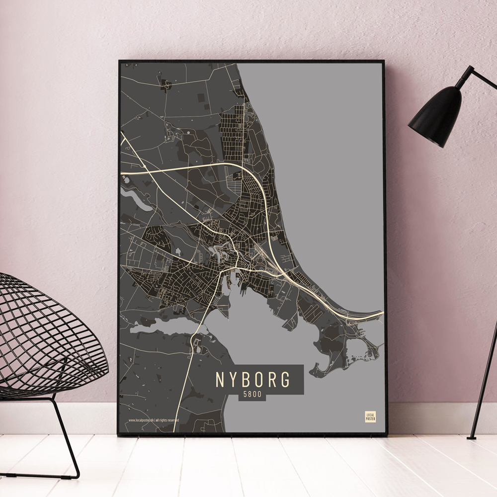 Nyborg by plakat local poster