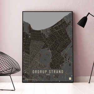 Ordrup Strand by plakat local poster