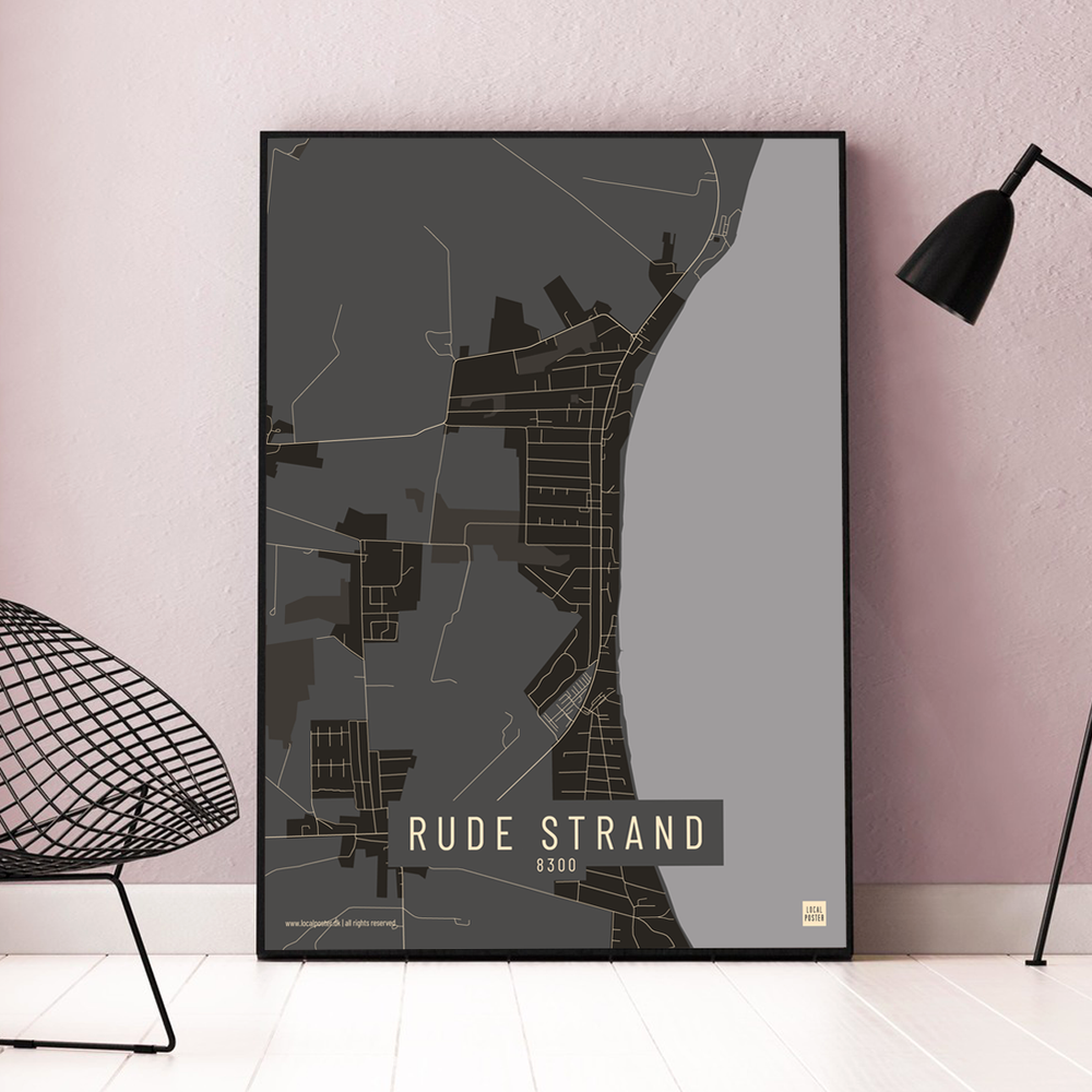 Rude Strand by plakat local poster