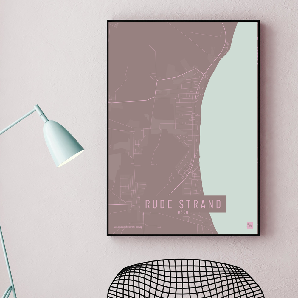 Rude Strand by plakat local poster