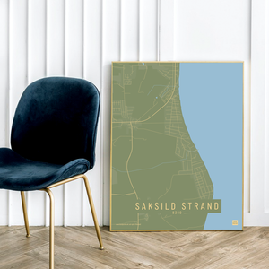 Saksild Strand by plakat local poster