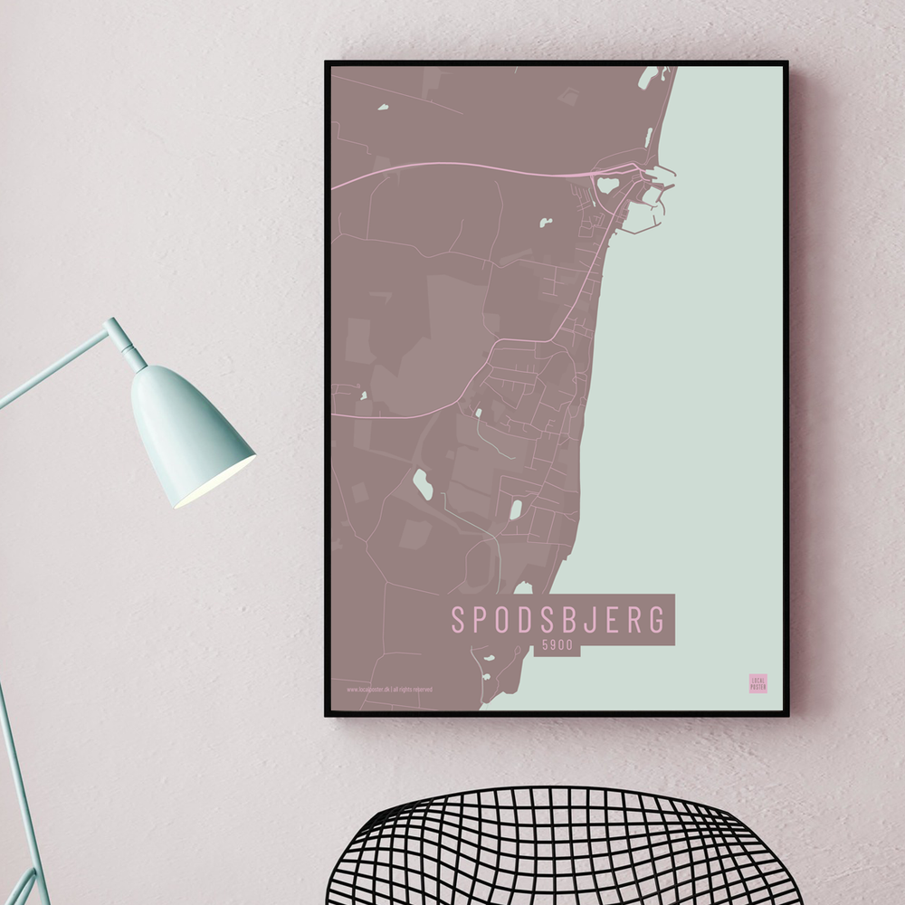 Spodsbjerg by plakat local poster