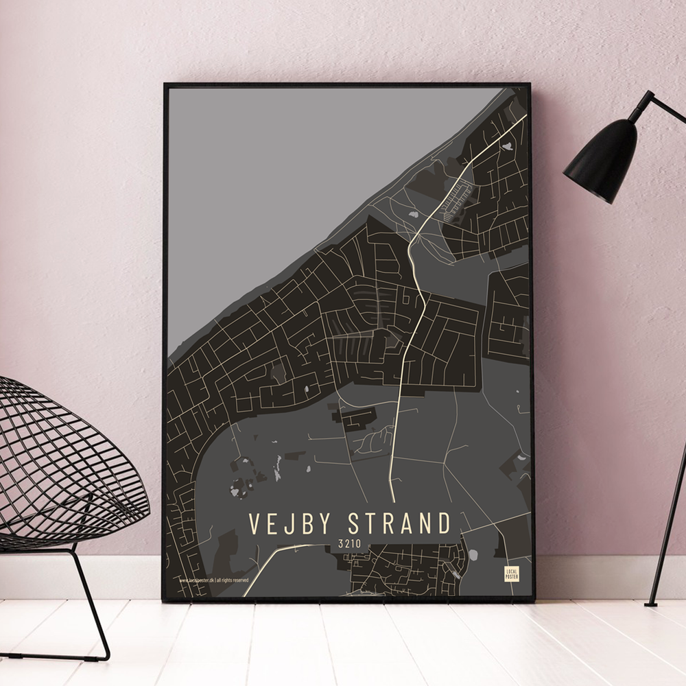Vejby Strand by plakat local poster