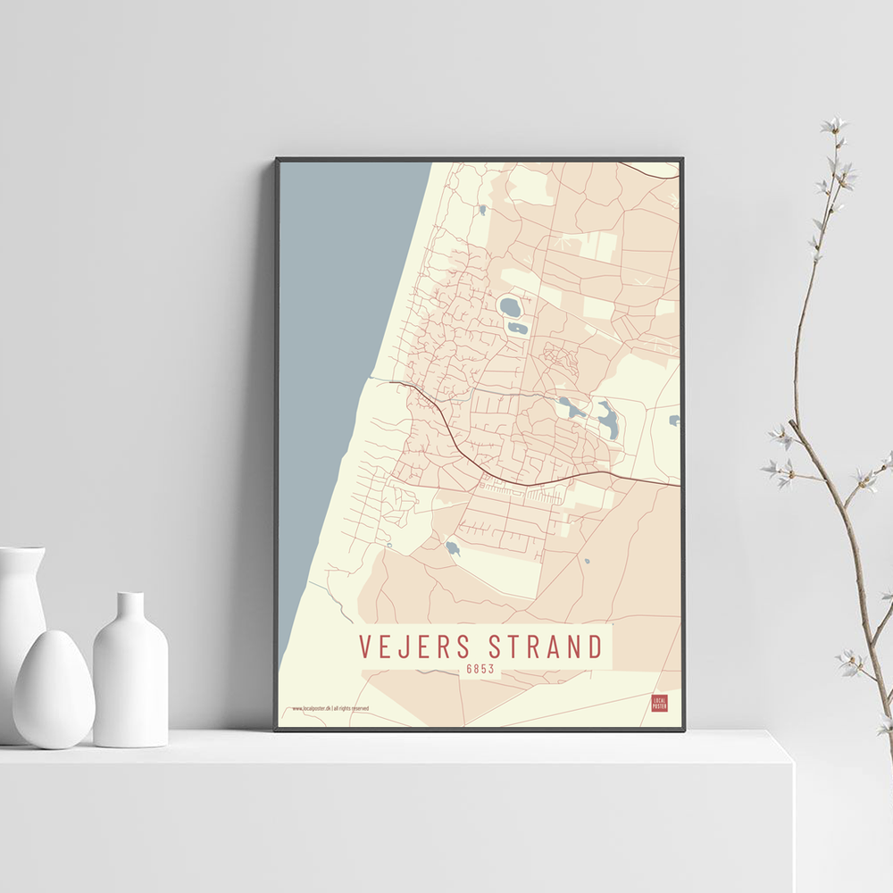 Vejers Strand by plakat local poster