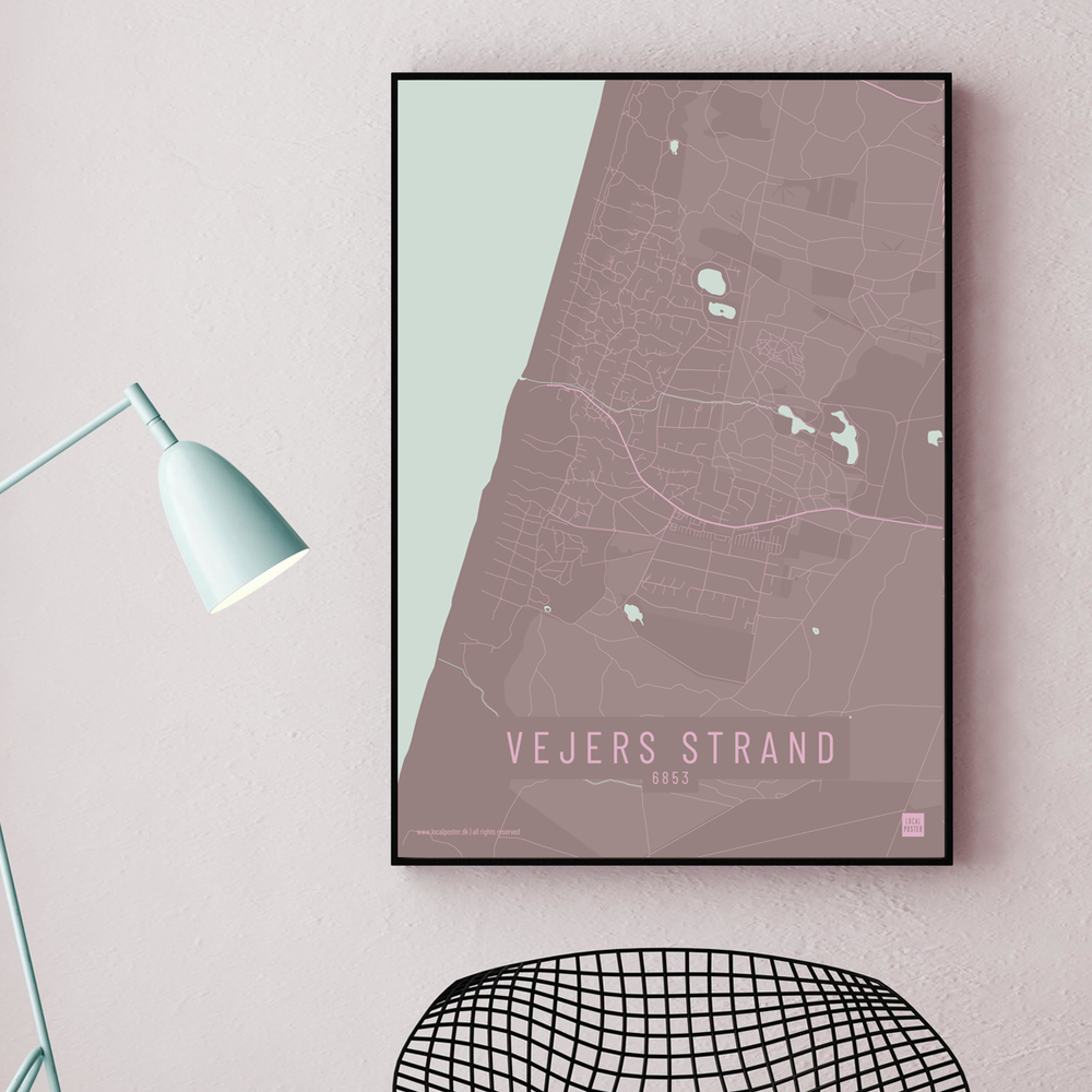 Vejers Strand by plakat local poster